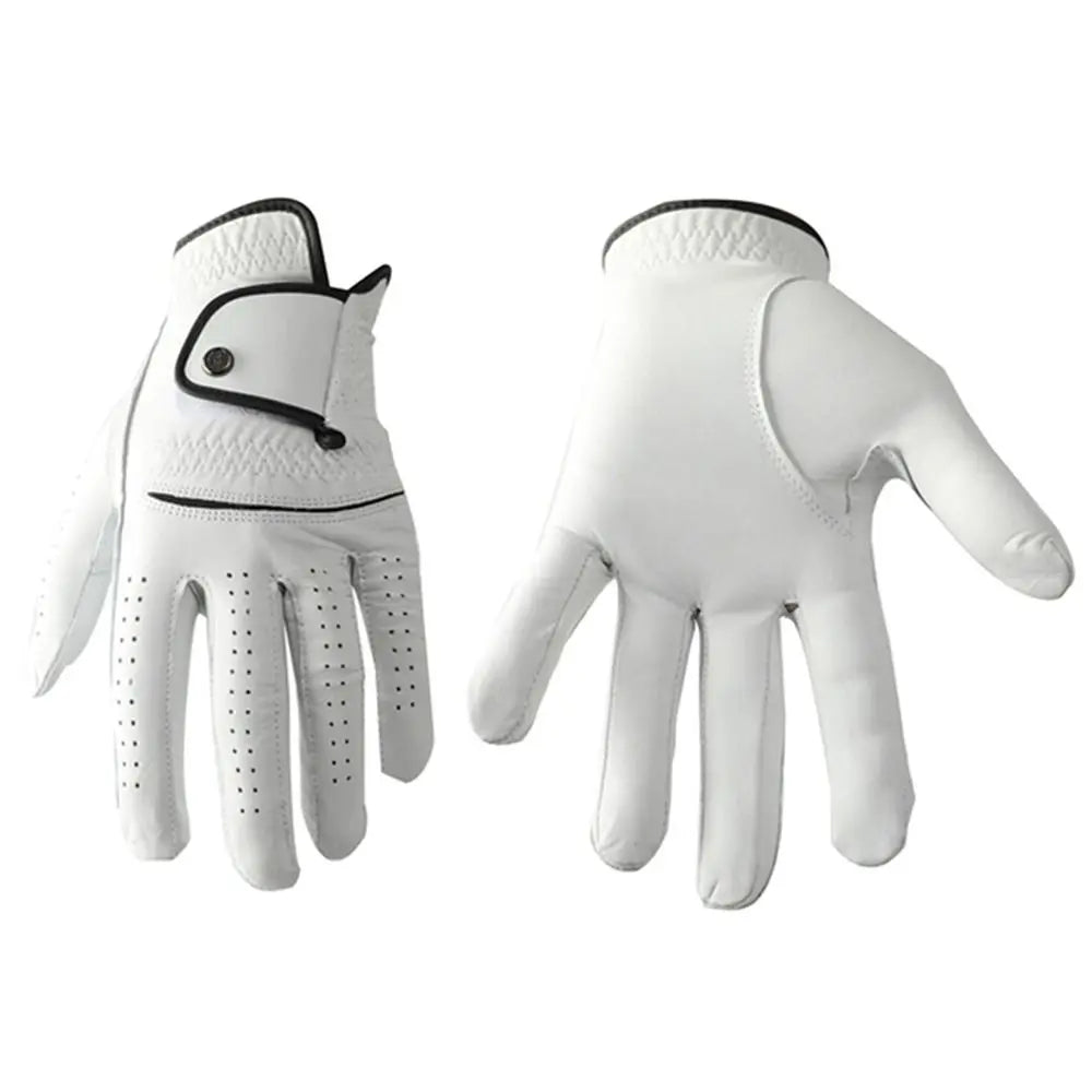 Sheepskin Men's Sports Golf Glove Breathable Single Left Hand Leather Golfing Glove Maximum Grip Slip-Resistant Golf Accessories