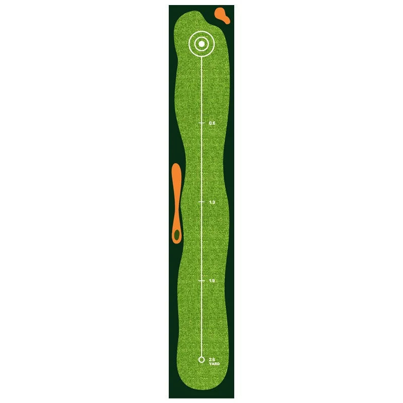 Putting Mat with Distance Markers Indoor Golf Training Aid Portable Practice Mat for Home Office Stroke Improvement