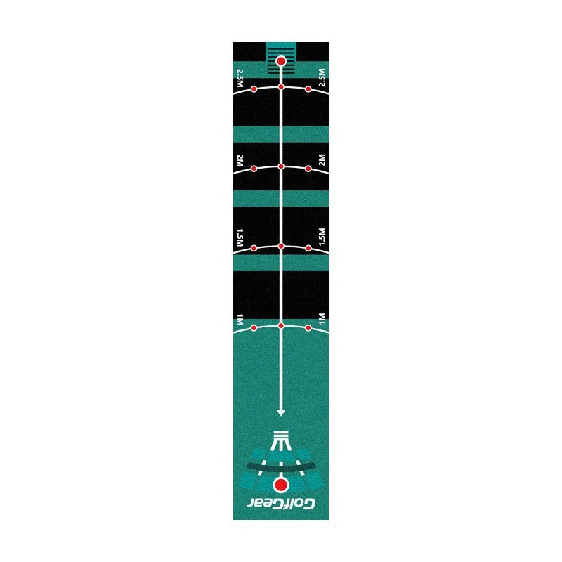 Putting Mat with Distance Markers Indoor Golf Training Aid Portable Practice Mat for Home Office Stroke Improvement