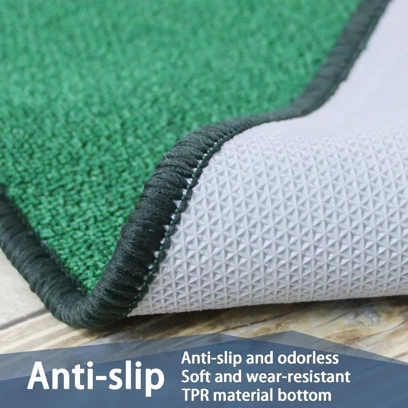 Putting Mat with Distance Markers Indoor Golf Training Aid Portable Practice Mat for Home Office Stroke Improvement