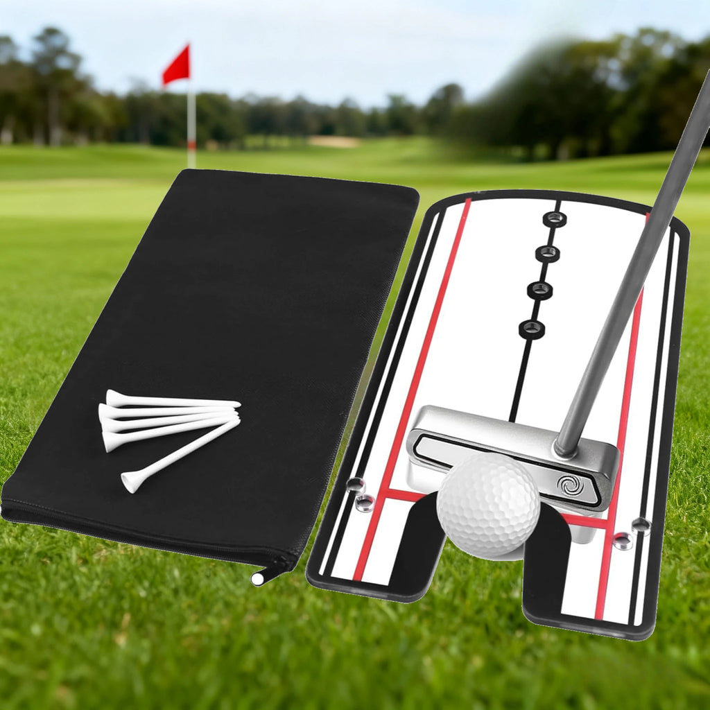 Golf Putting Alignment Mirror Portable Practice Putting Trainer Training Aid Trainer Eye Line Practice Putting Alignment Tool
