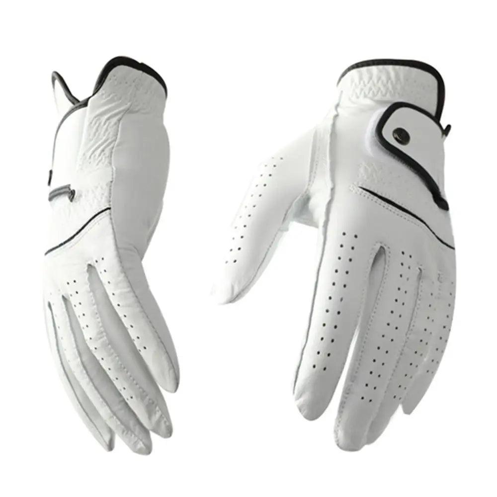 Sheepskin Men's Sports Golf Glove Breathable Single Left Hand Leather Golfing Glove Maximum Grip Slip-Resistant Golf Accessories