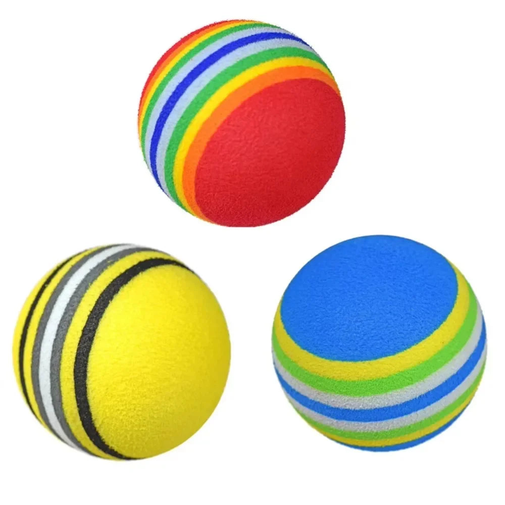 10Pcs Foam Golf Balls Indoor Swing Training Practice Rainbow Sponge Balls Soft Flexible Golf Training Aid Accessories
