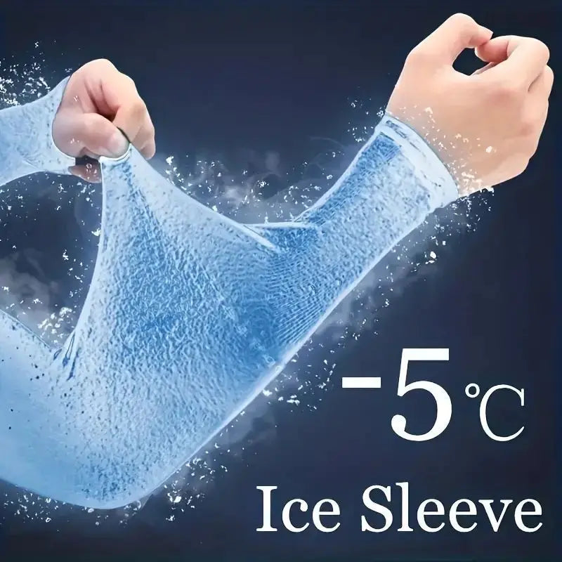 1 Pair Cooling Arm Covers for Men and Women Summer Sun Protection Sunshade Ice Silk Sleeves for Cycling Outdoor Sports Golf Runn