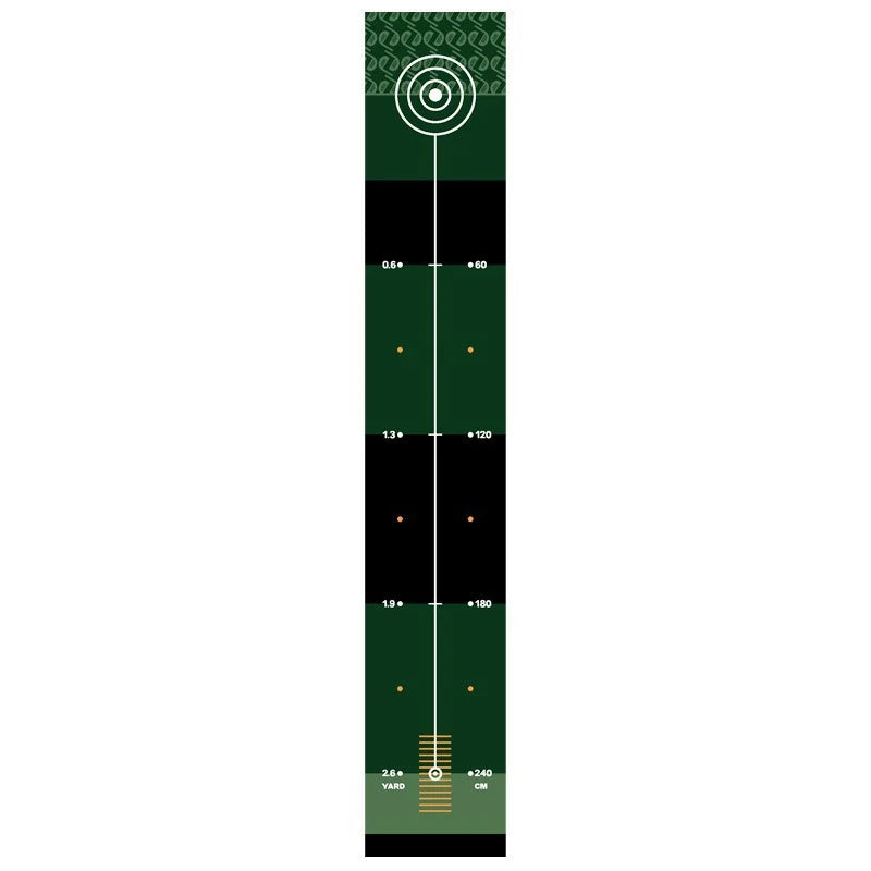 Putting Mat with Distance Markers Indoor Golf Training Aid Portable Practice Mat for Home Office Stroke Improvement