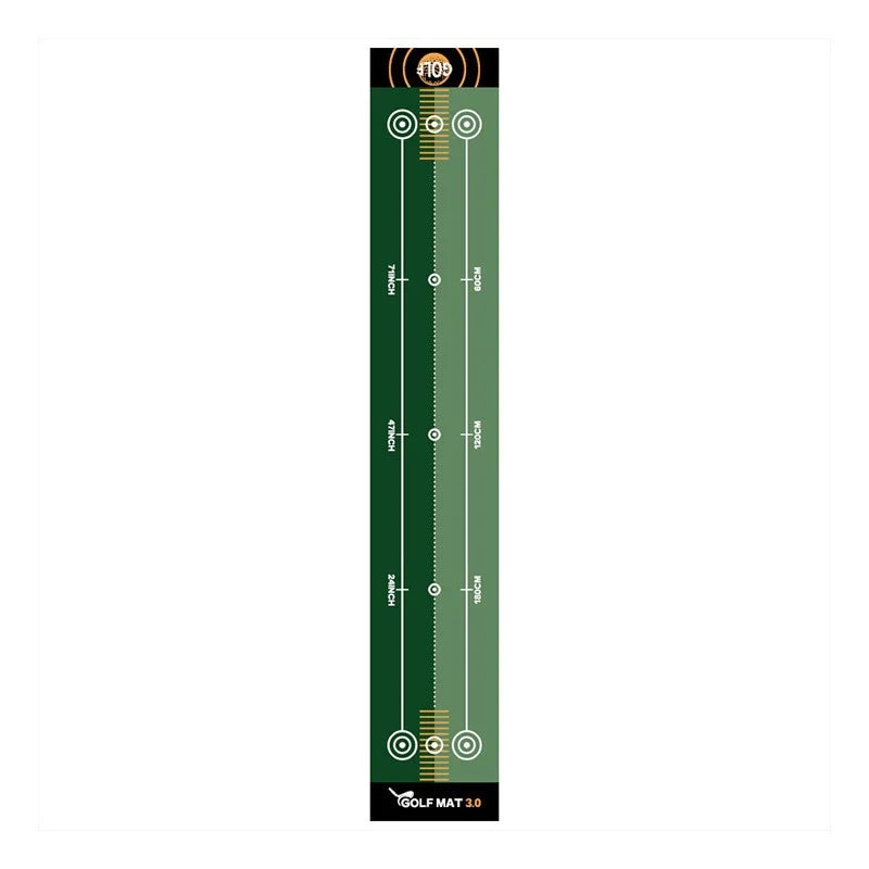 Putting Mat with Distance Markers Indoor Golf Training Aid Portable Practice Mat for Home Office Stroke Improvement