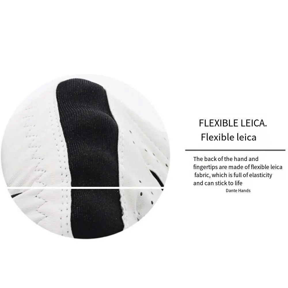 Sheepskin Men's Sports Golf Glove Breathable Single Left Hand Leather Golfing Glove Maximum Grip Slip-Resistant Golf Accessories