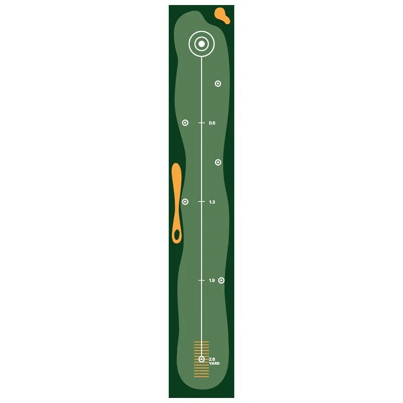 Putting Mat with Distance Markers Indoor Golf Training Aid Portable Practice Mat for Home Office Stroke Improvement