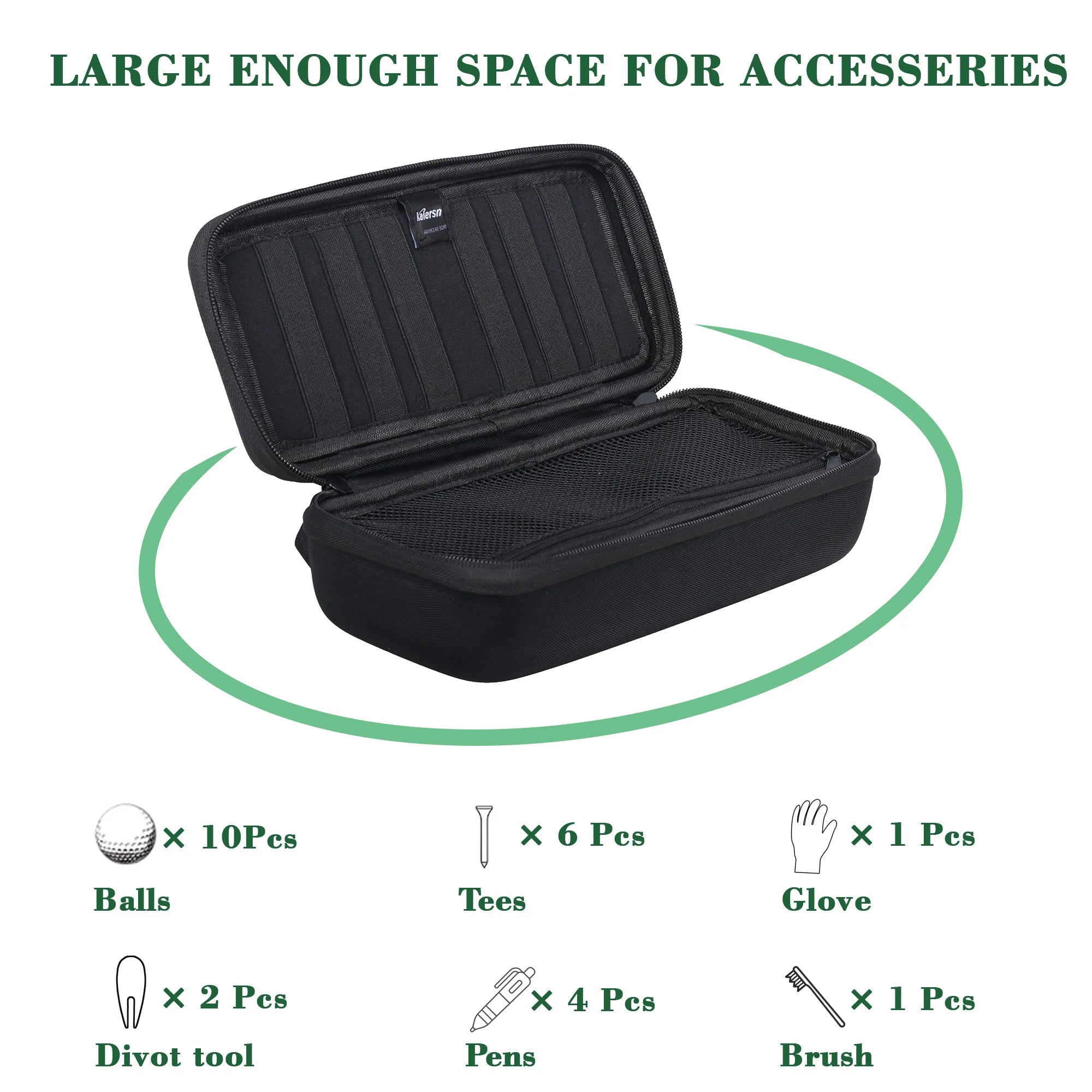 Golf Ball Storage Box Glove Holder Golf Accessory Protect Case Golf Tees Divot Tool Valuables Pouch Case With Hook